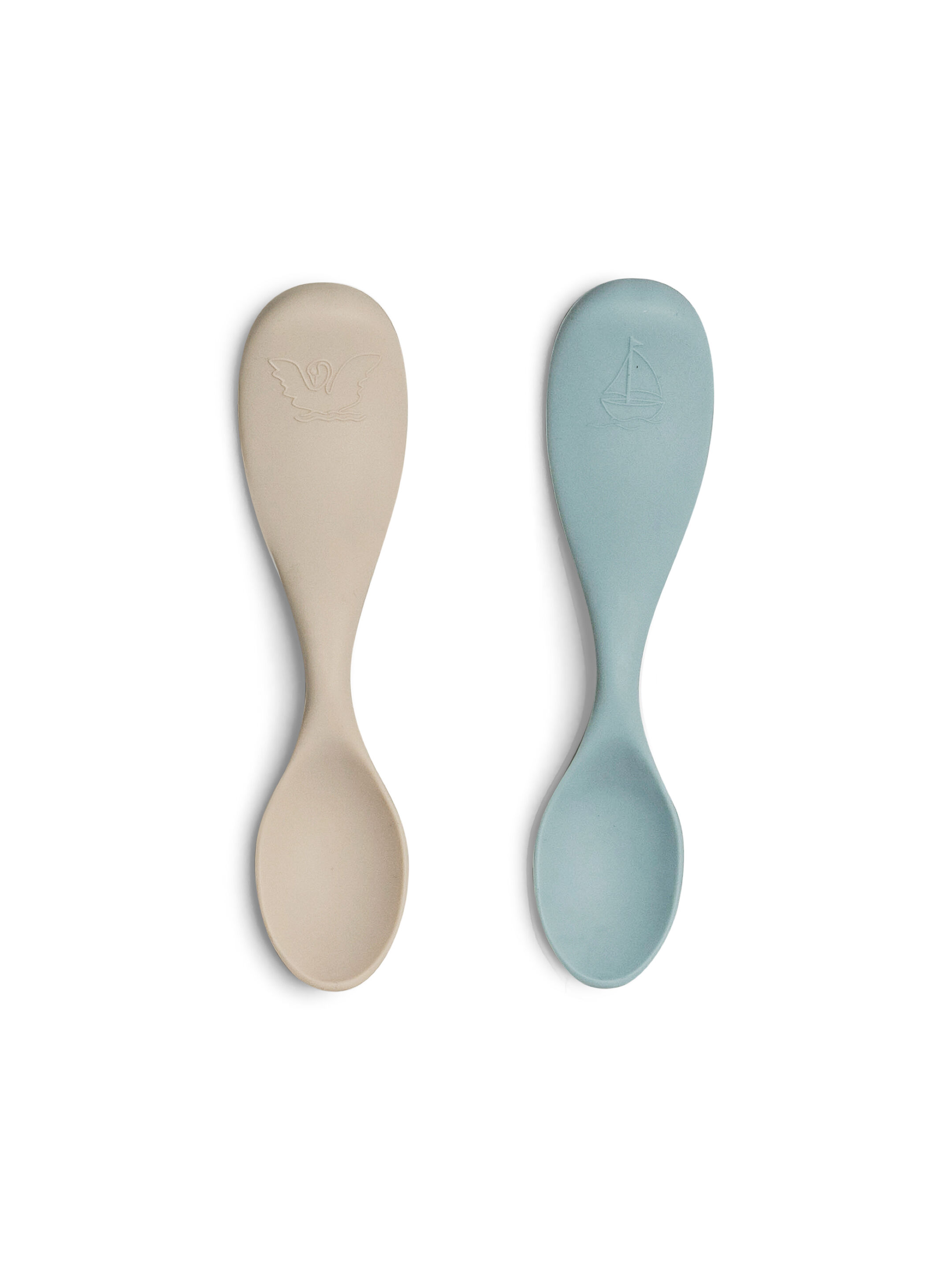 Citron Silicone Feeding Spoons Set of 2 Short - Vehicles