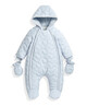Quilted Pramsuit Blue- 9-12 months image number 1