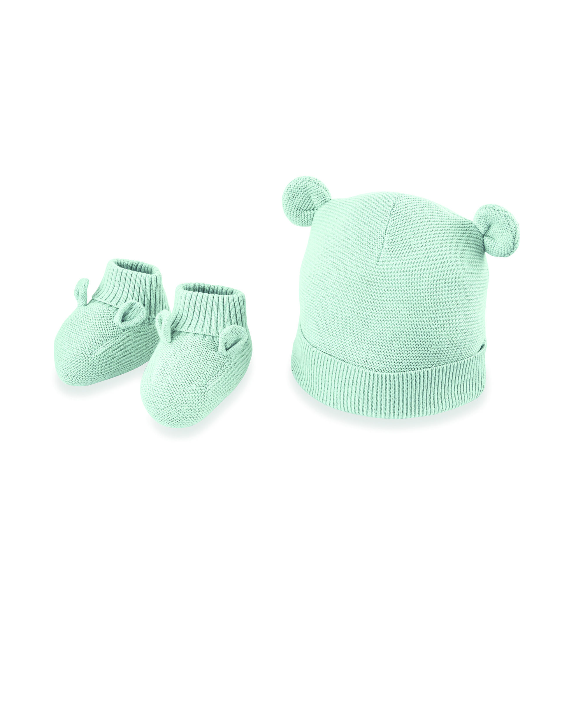 Knitted Hat And Bootie Set