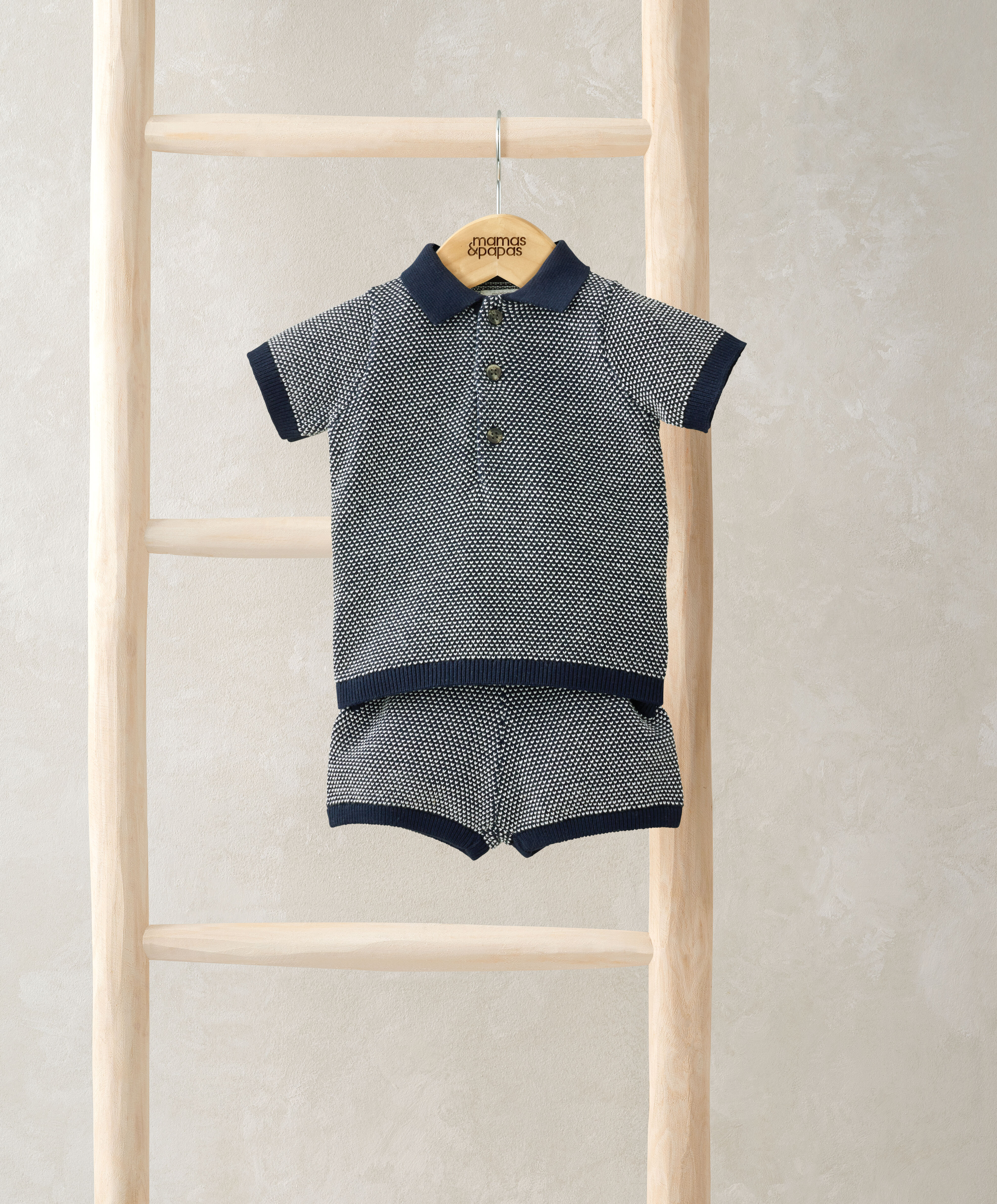 2 Piece Knit Polo & Short Set image number 1