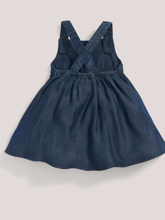Chambray Pinafore Denim Blue- 12-18 months image number 2