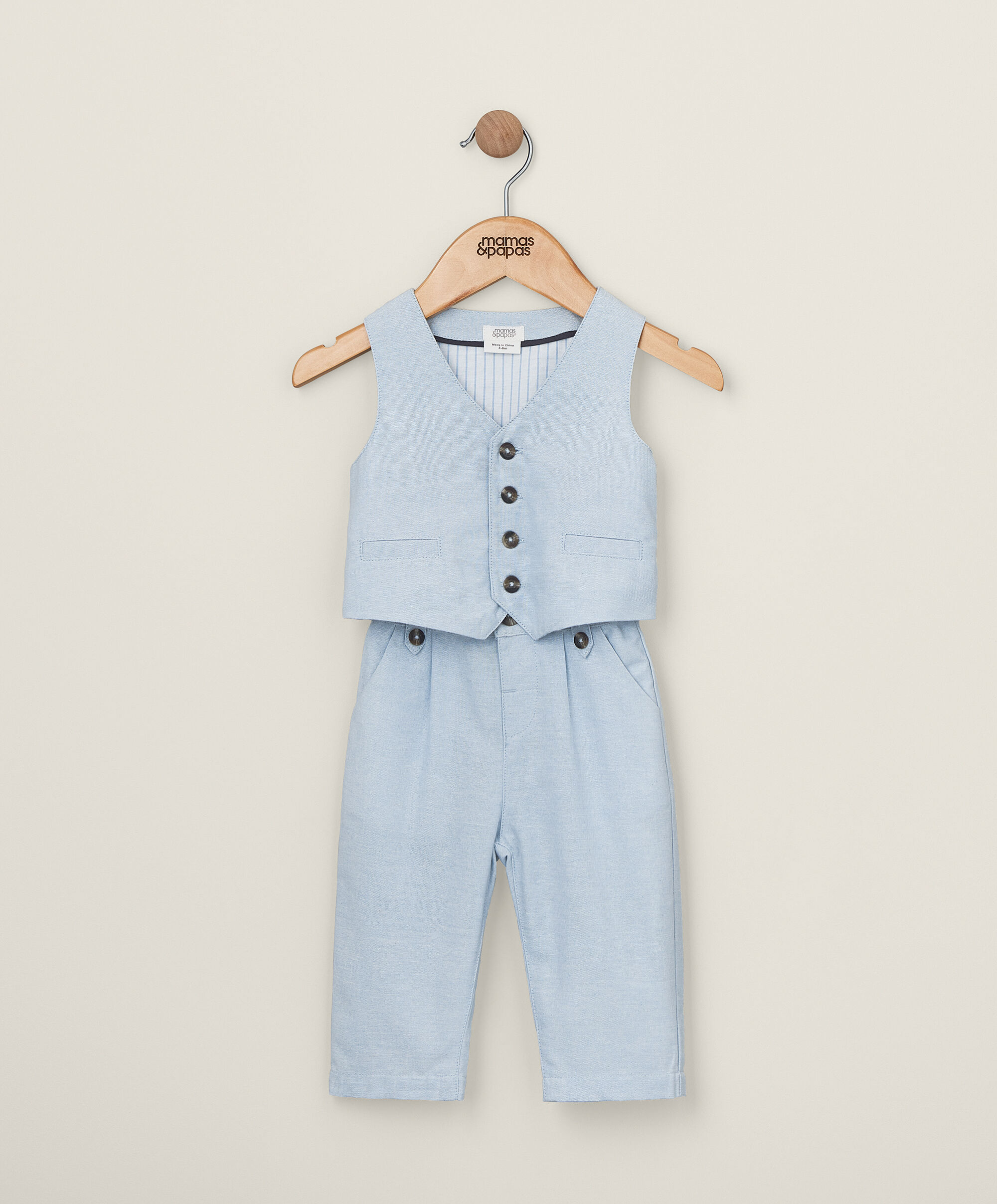 2 Piece Light Blue Suit Set image number 1