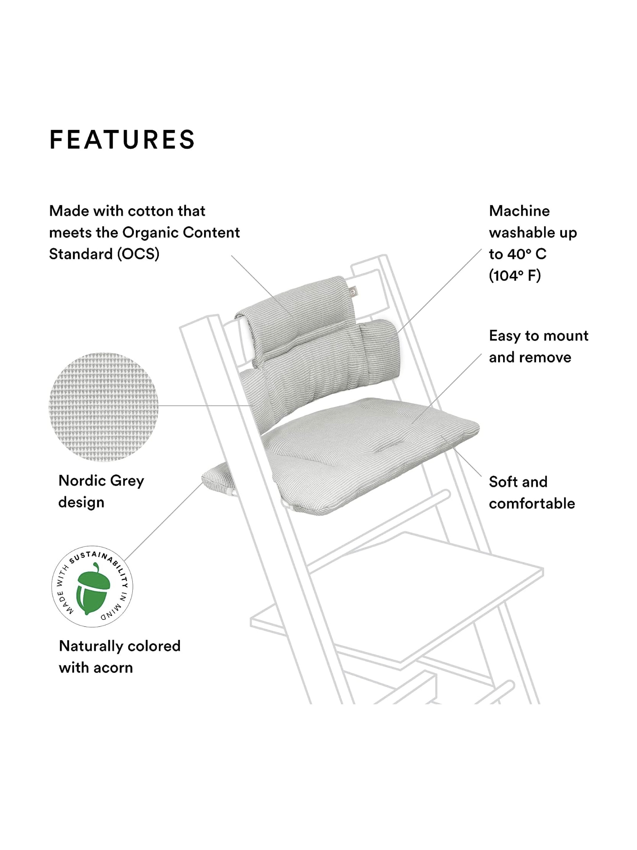 Stokke Tripp Trapp Classic Cushion - Nordic Grey image number 2