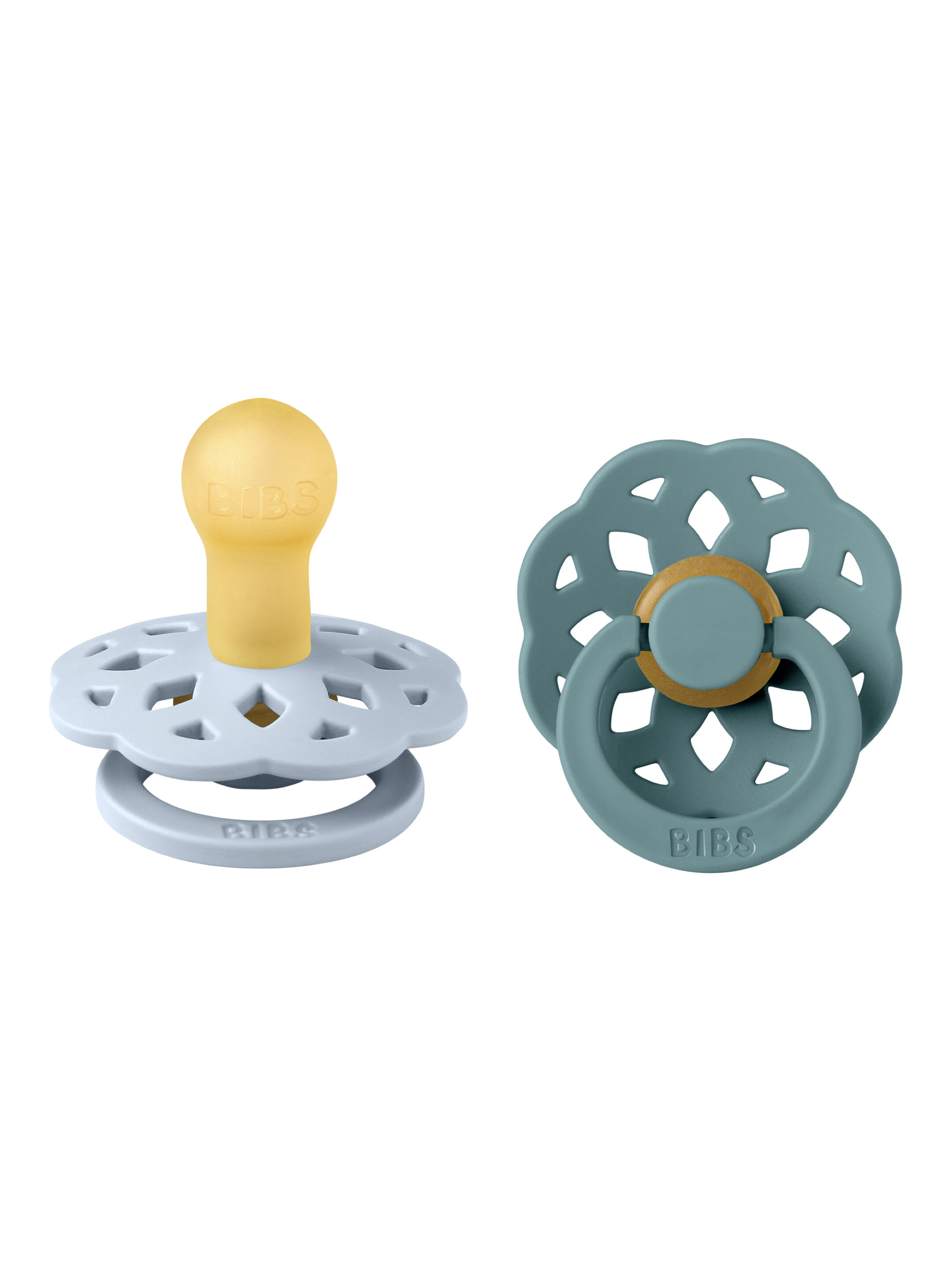 Bibs Boheme Pacifier 2 Pack Latex S1 - Baby Blue / Island Sea