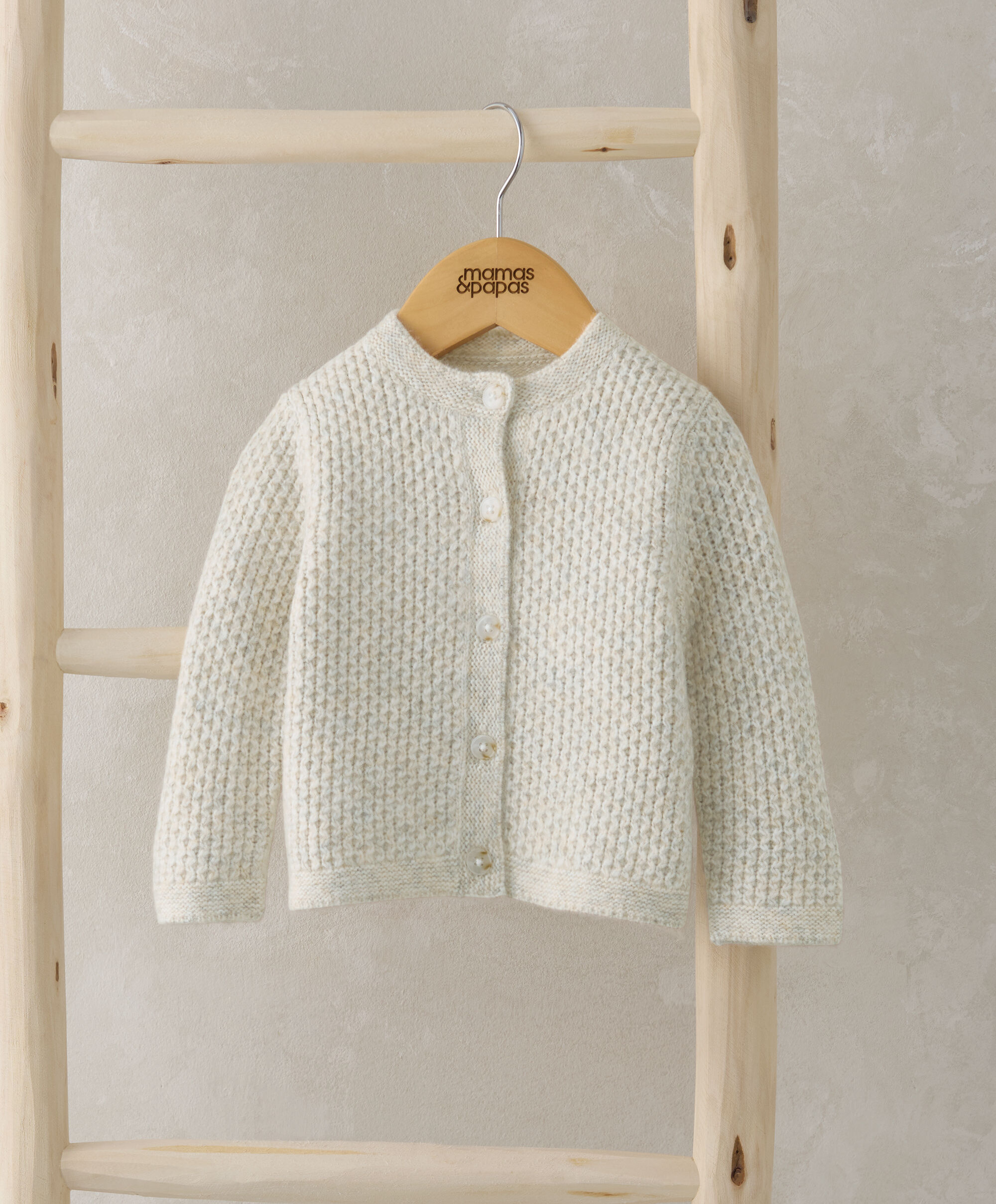 Knitted Cardigan - Cream image number 1