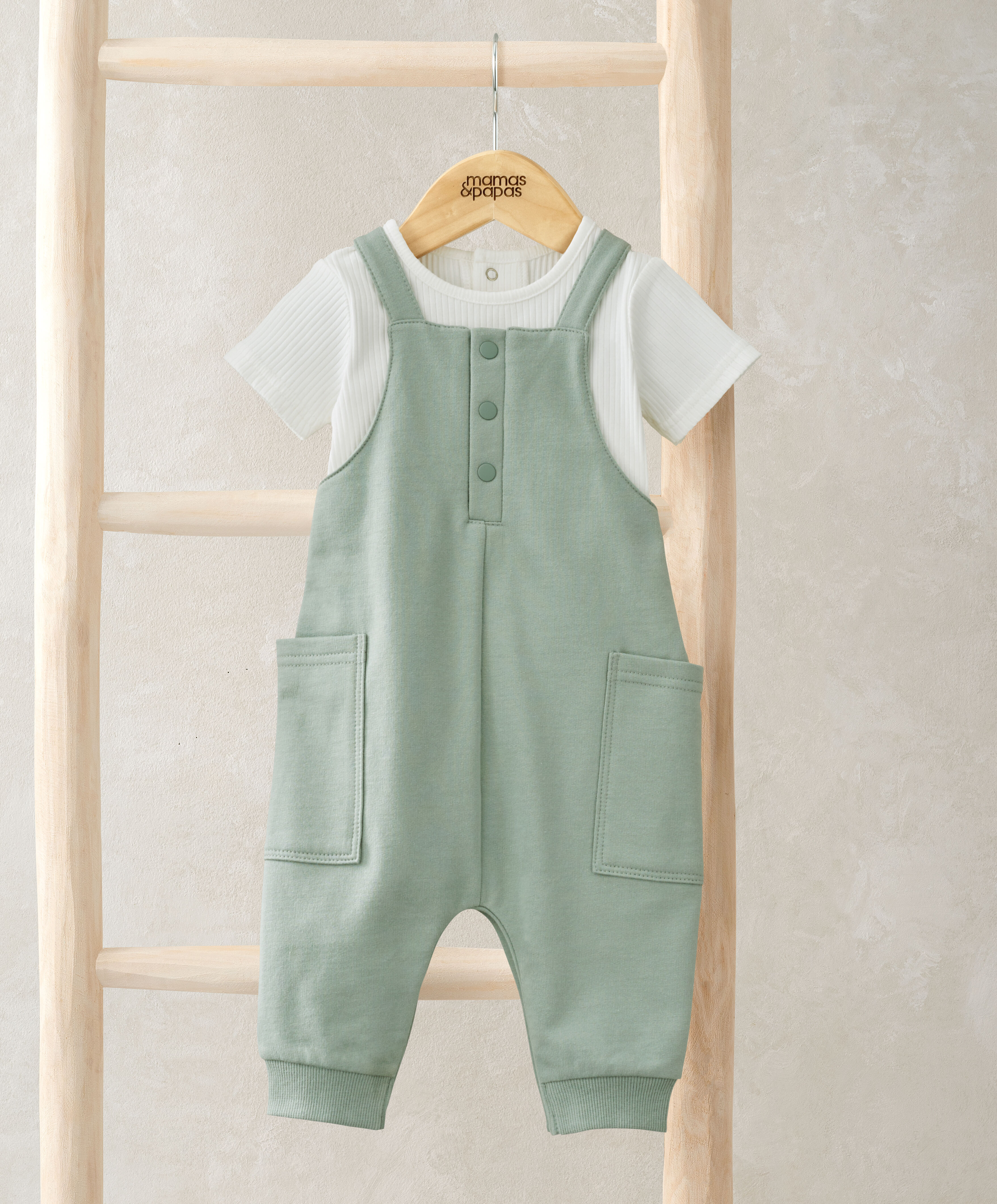 2 Piece Bodysuit & Dungaree Set image number 1
