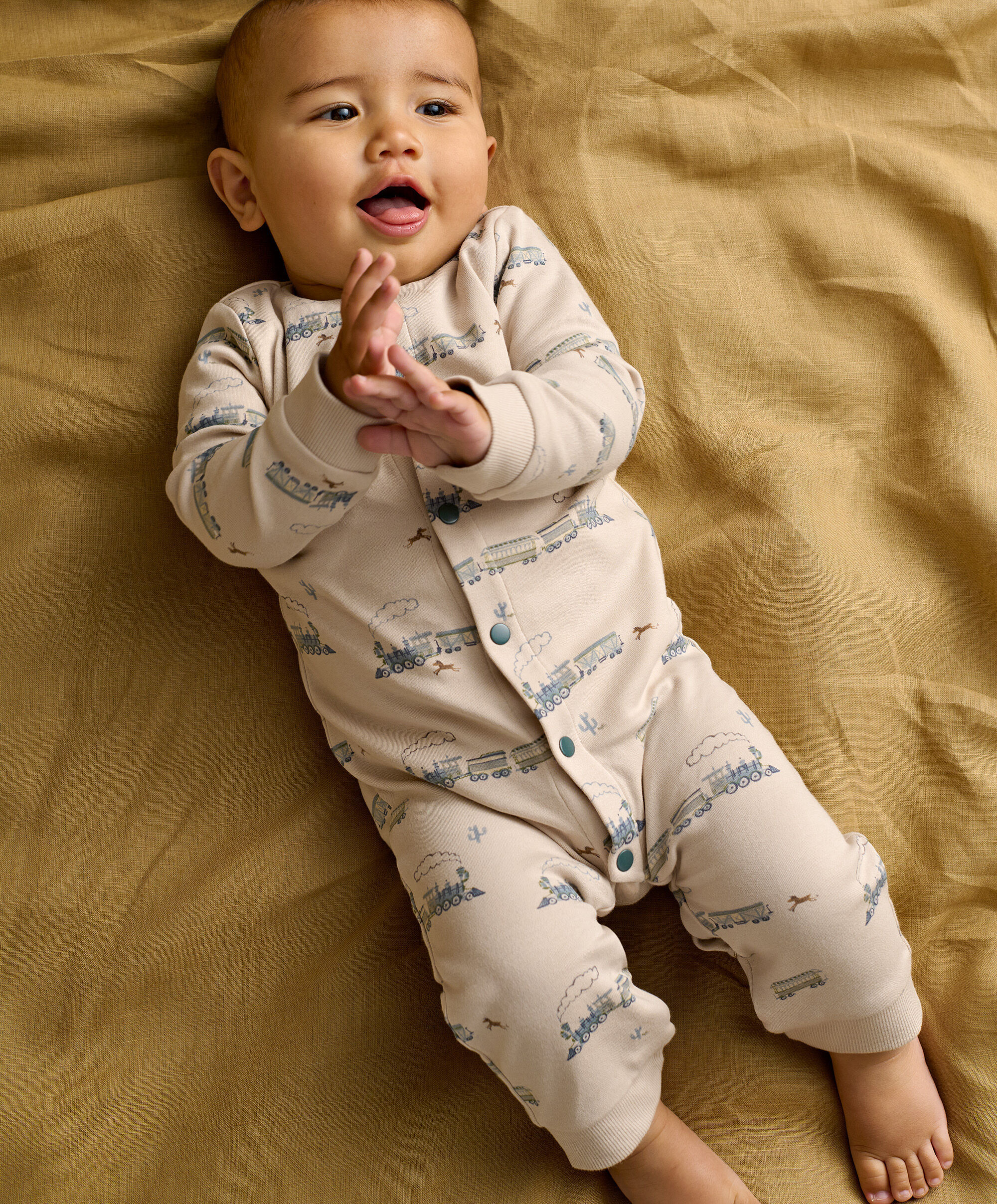 Train Print Romper image number 1