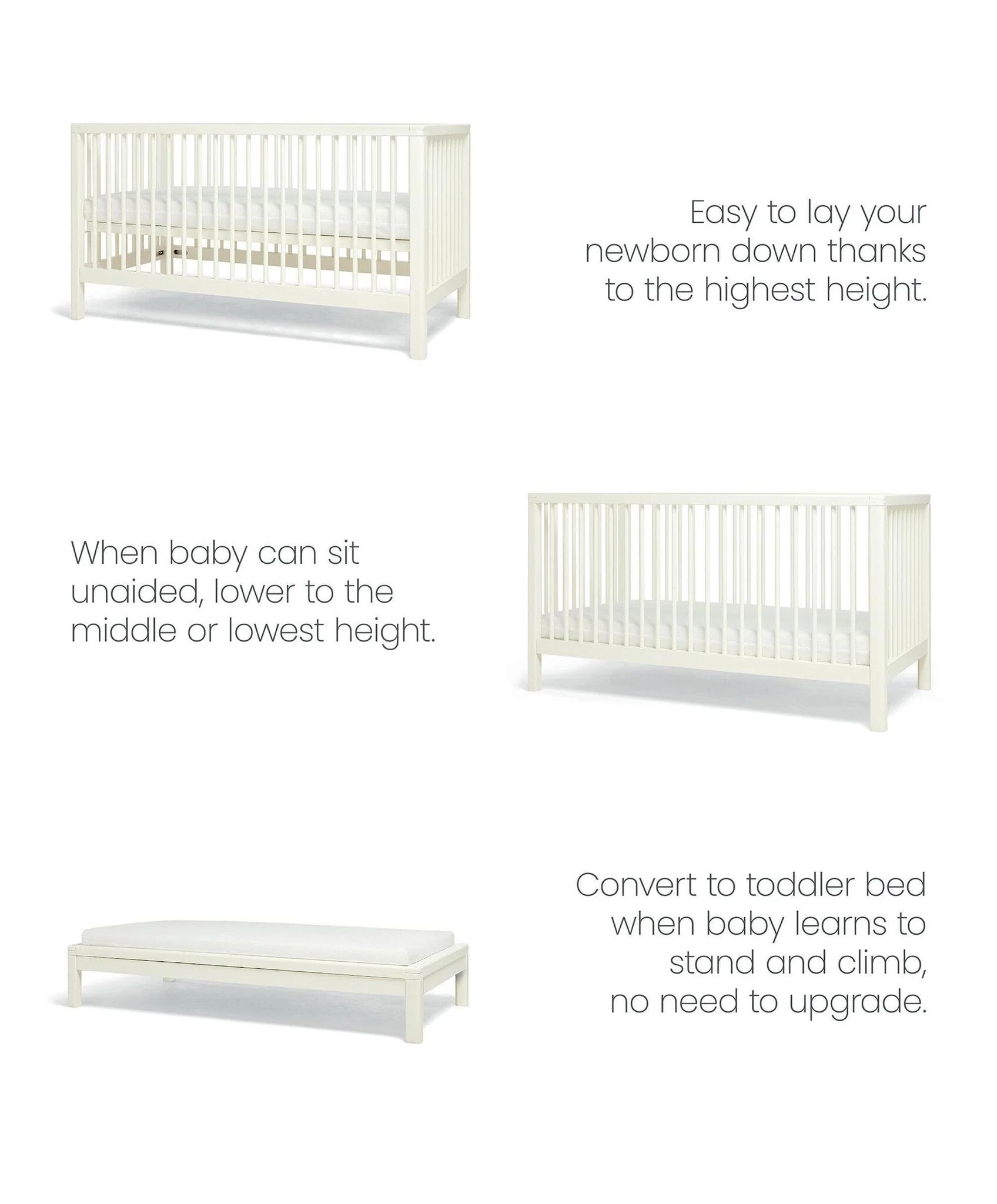 Compact Solo Cotbed - White image number 3