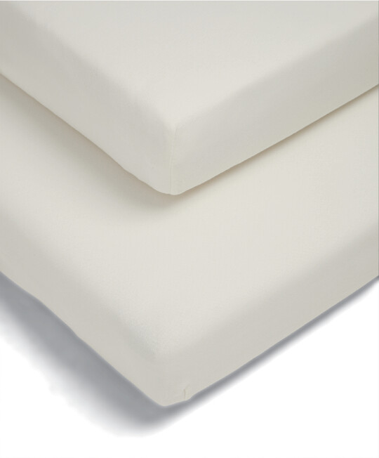 Fitted Cotbed Sheets - Cream (Pack of 2) image number 4
