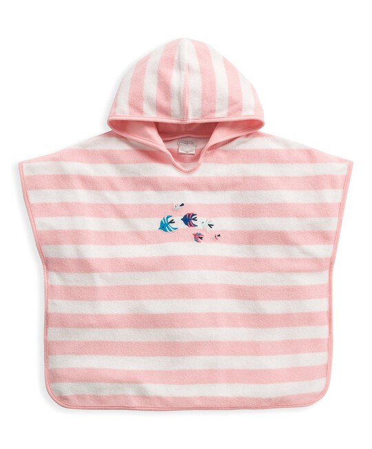 Pink Striped Towel Poncho image number 1