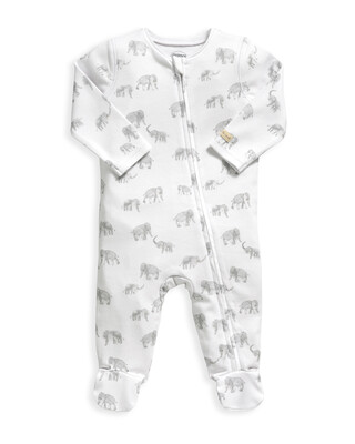 Elephant Print All In One With Zip