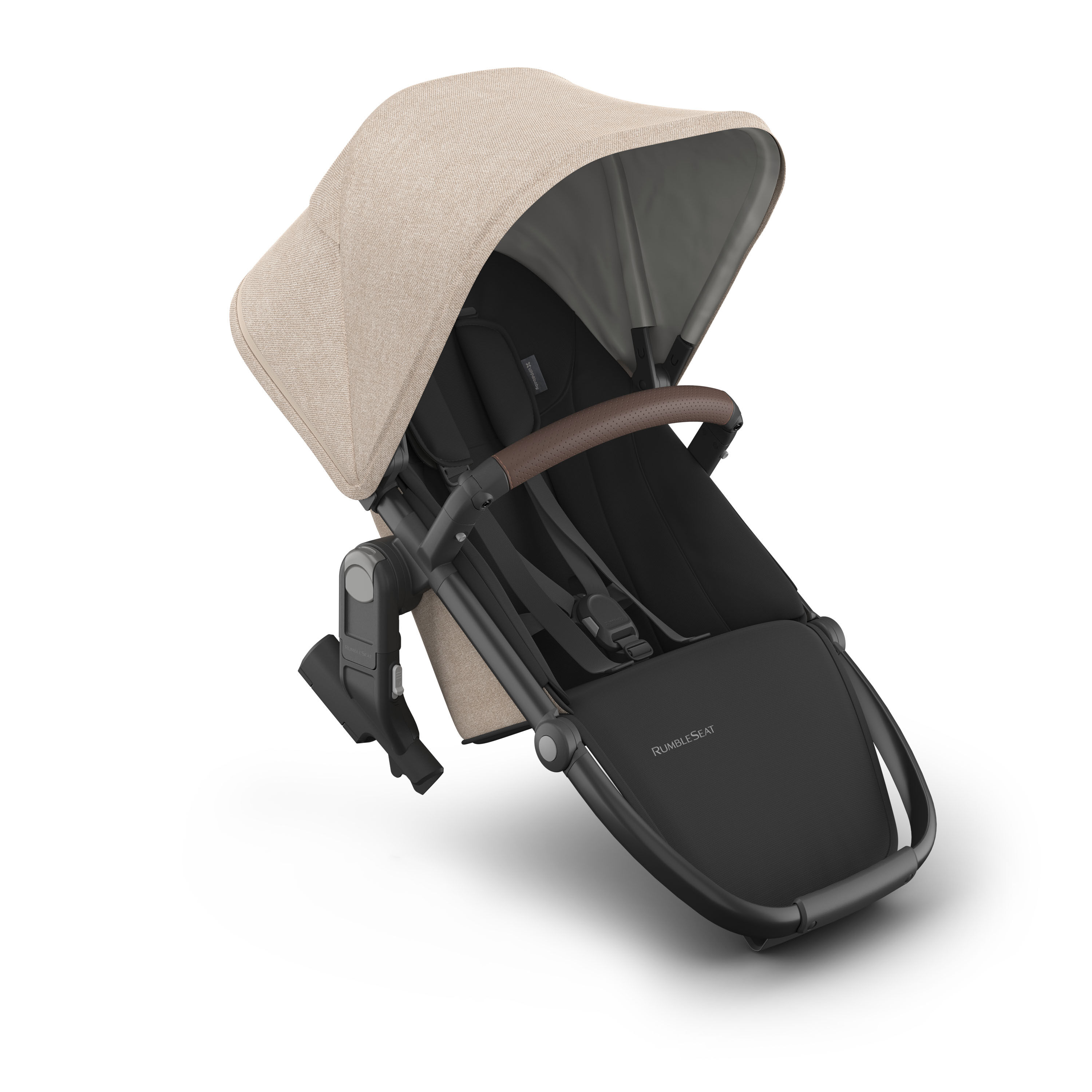 UPPAbaby Rumbleseat V3 Liam Oat M&eacute;langeCarbon Frame Chestnut Leather image number 3
