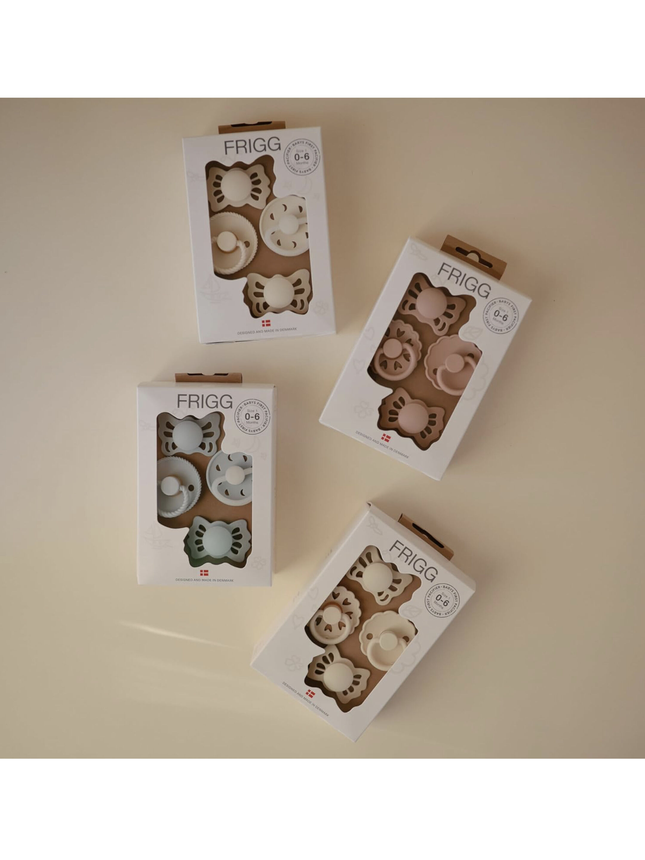 FRIGG Baby's First Pacifier 4-pack - Moonlight Sailing - Powder Blue 0-6M - Size 1 image number 3