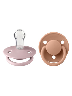 Bibs De Lux Pacifier 2 Pack Silicone Onesize Pink Plum/Peach