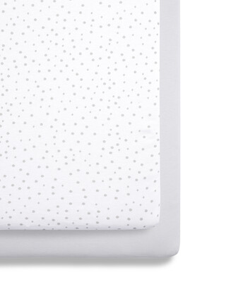 SnuzPod - 2 Pack Crib Fitted Sheets - Grey Spots (N)