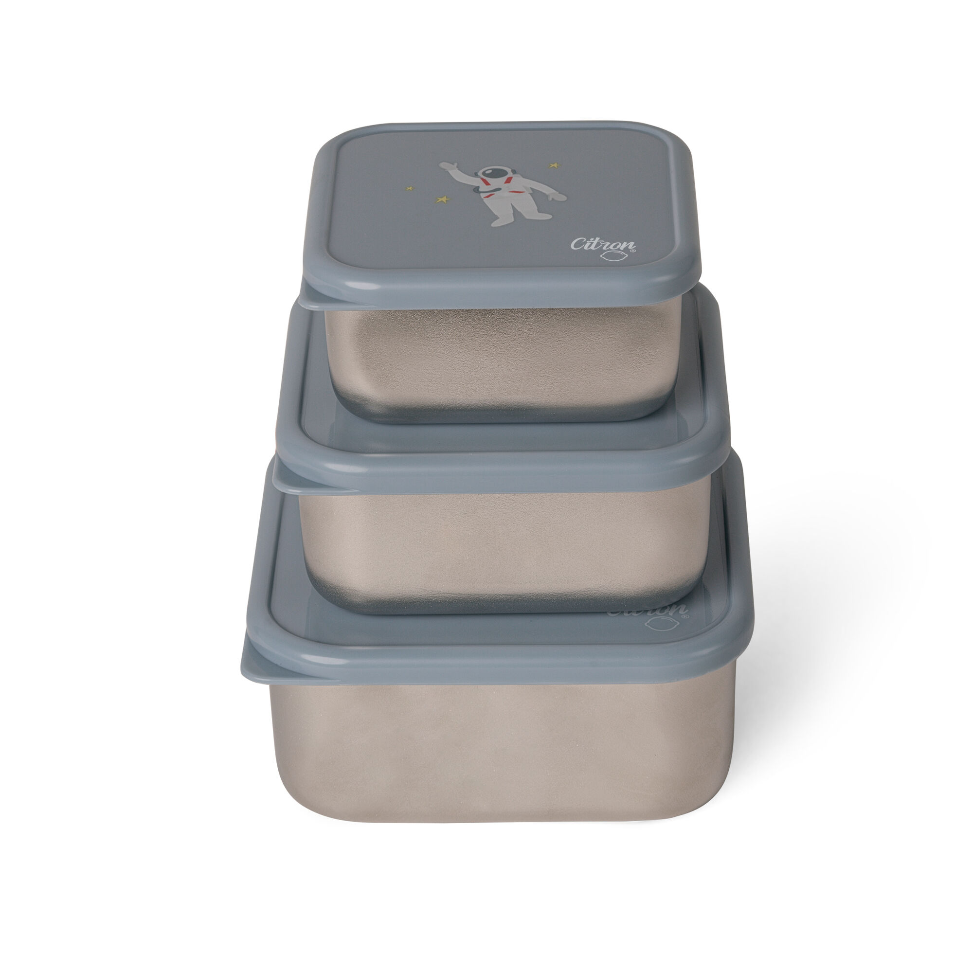 Citron Stainless Steel Stackable Lunchbox - Spaceship