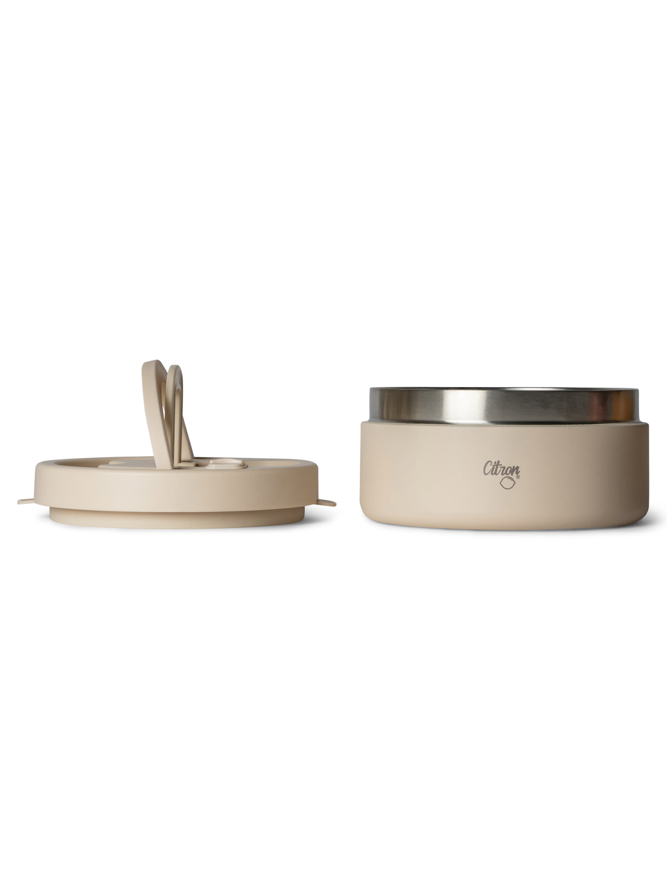 Citron Stainless Steel Food Jar 400ml Beige image number 5