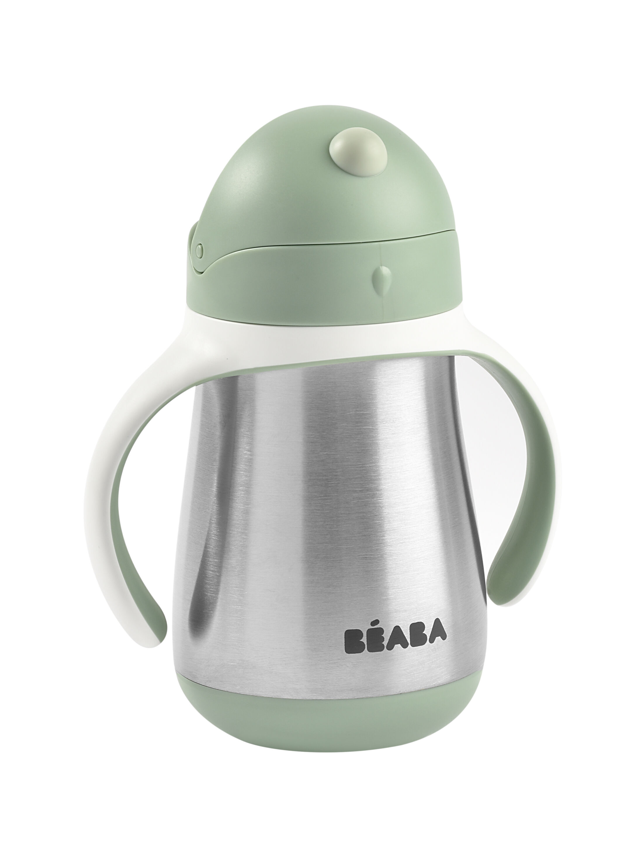 Beaba Stainless Steel Straw Cup - Sage Green image number 2