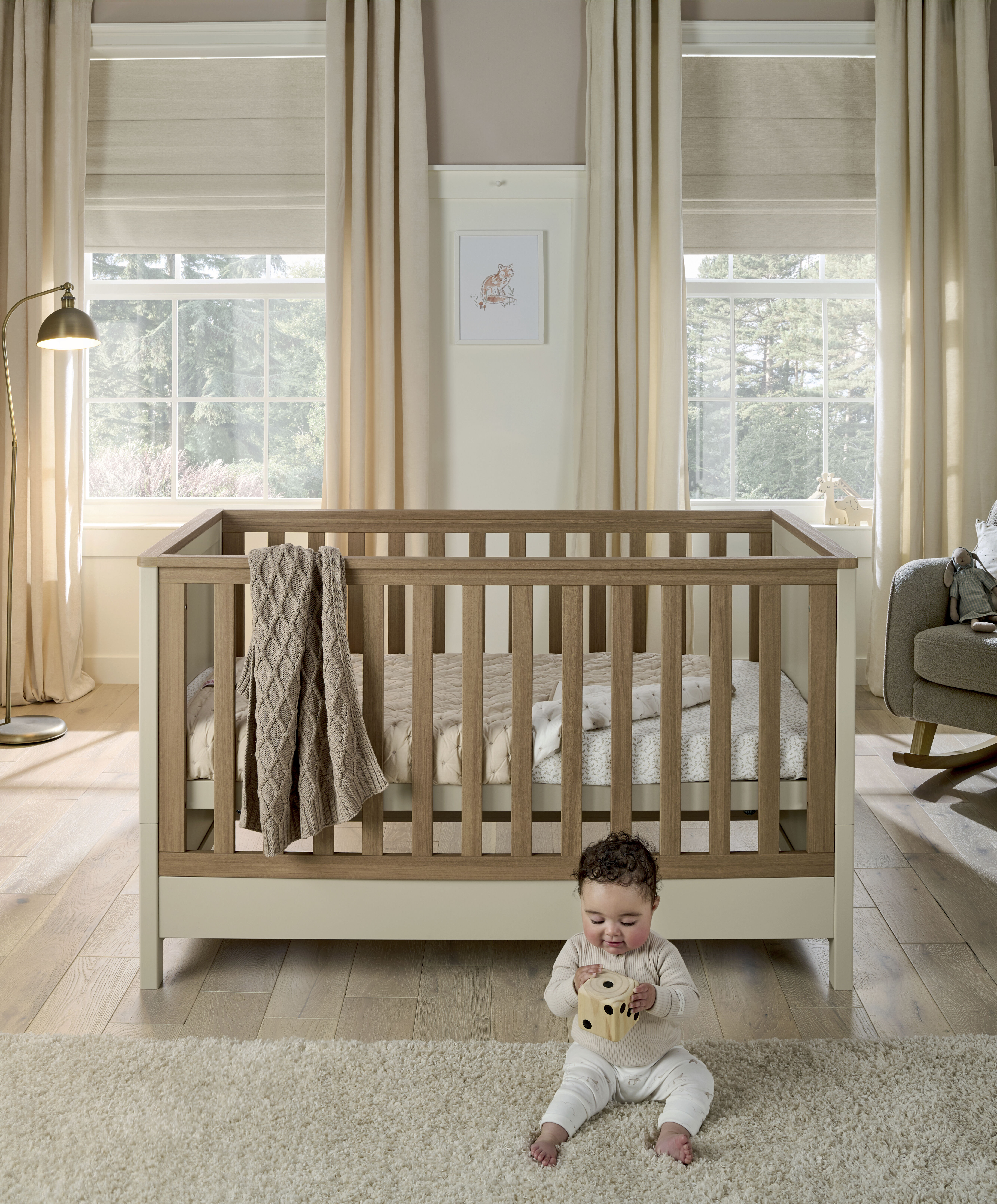 Harwell - Cashmere 2 Piece Cotbed Set with Wardrobe image number 2