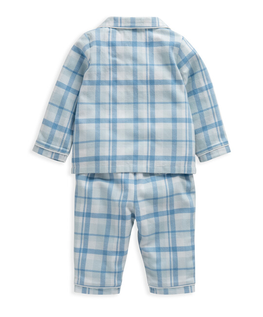 Blue Gingham Woven Pyjamas image number 10
