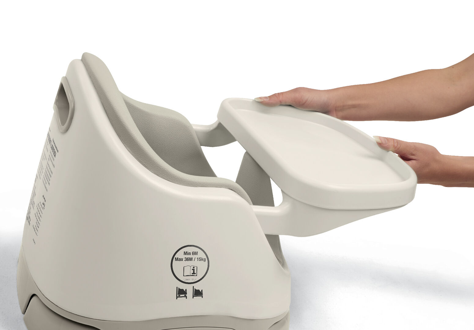 Bug 3-in-1 Floor & Booster Seat with Activity Tray - Clay image number 3