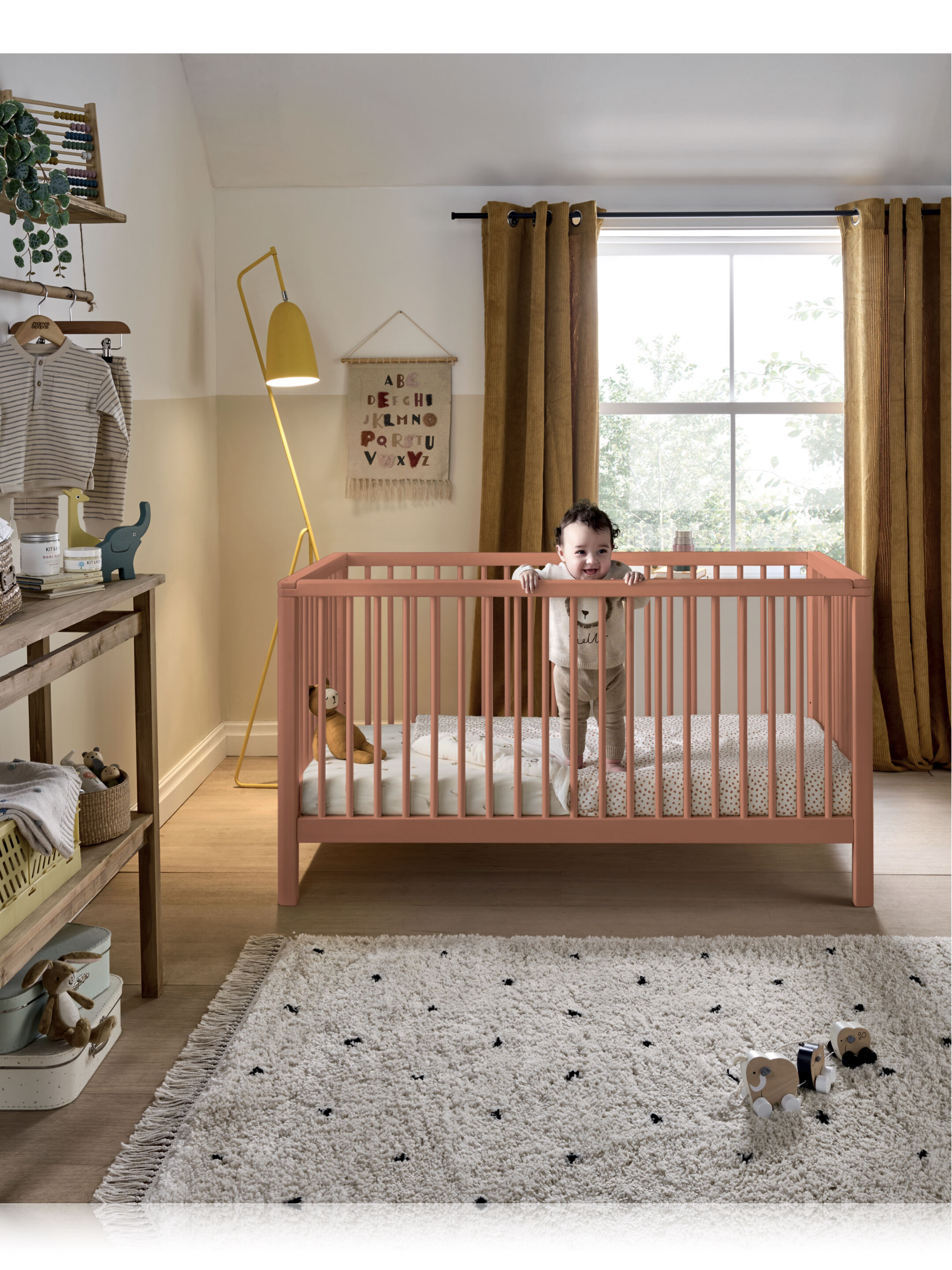 Compact Solo Cotbed - Terracotta image number 1