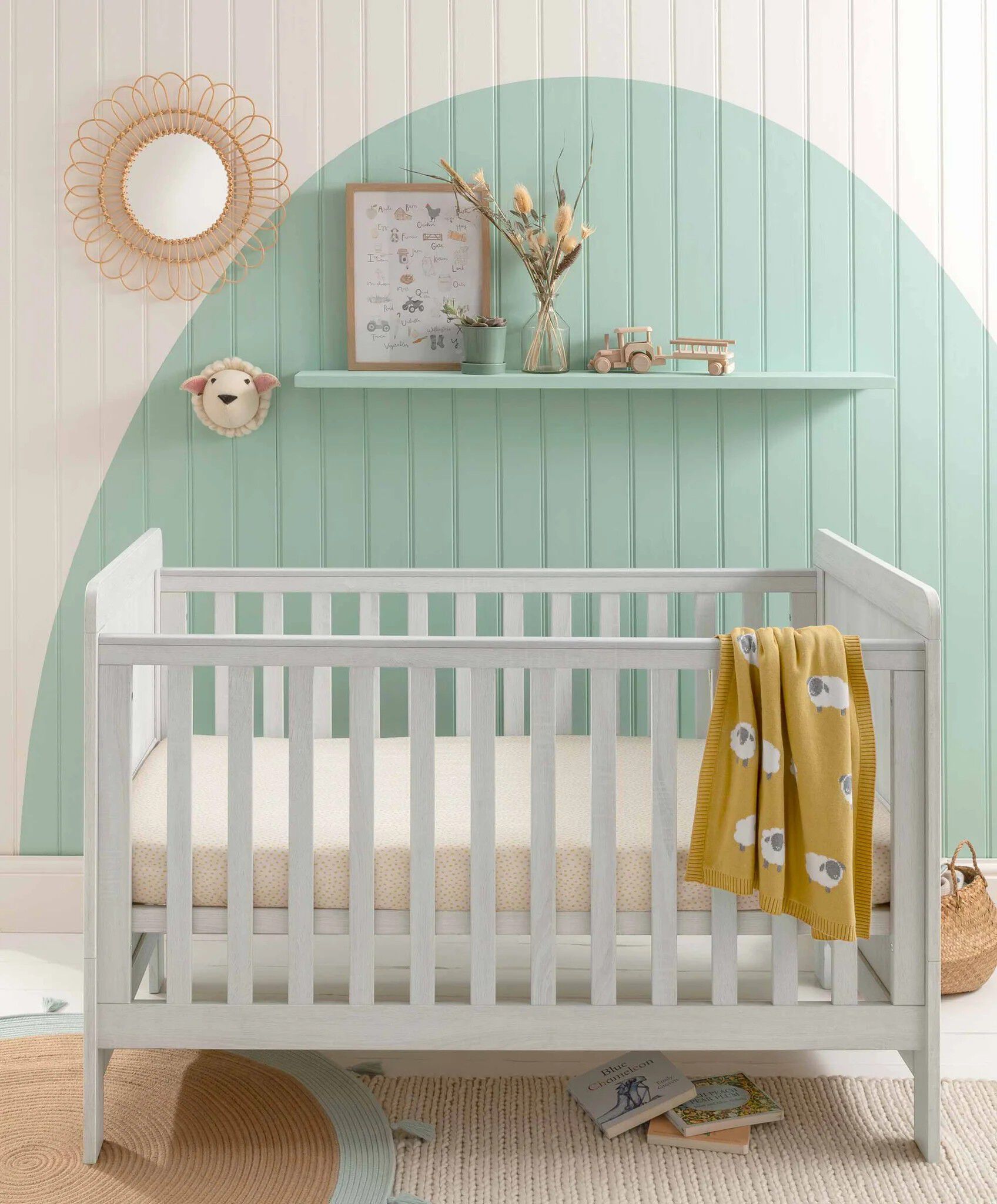 Atlas 2 Piece Cotbed Set with Wardrobe- White image number 3