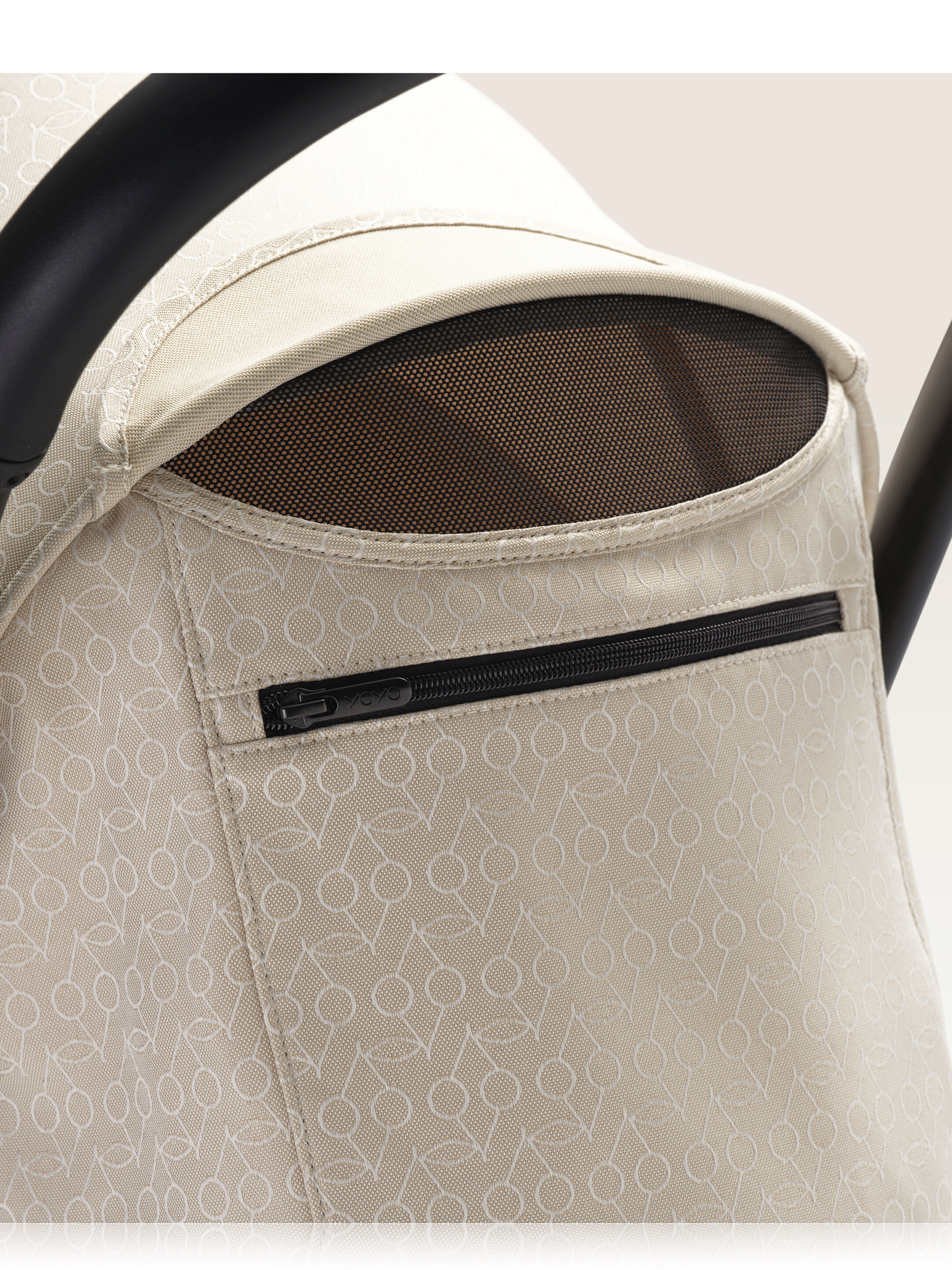 YOYO2 Stroller Black Frame with Bonpoint Beige 6+ Colour Pack image number 4