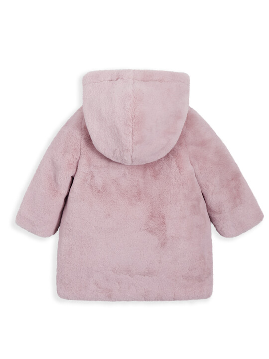 Pink Faux Fur Coat image number 4