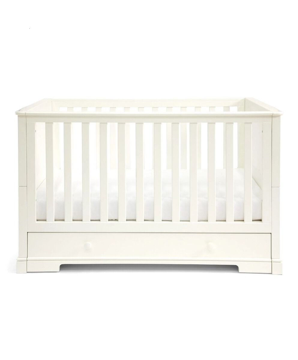 white wooden cot