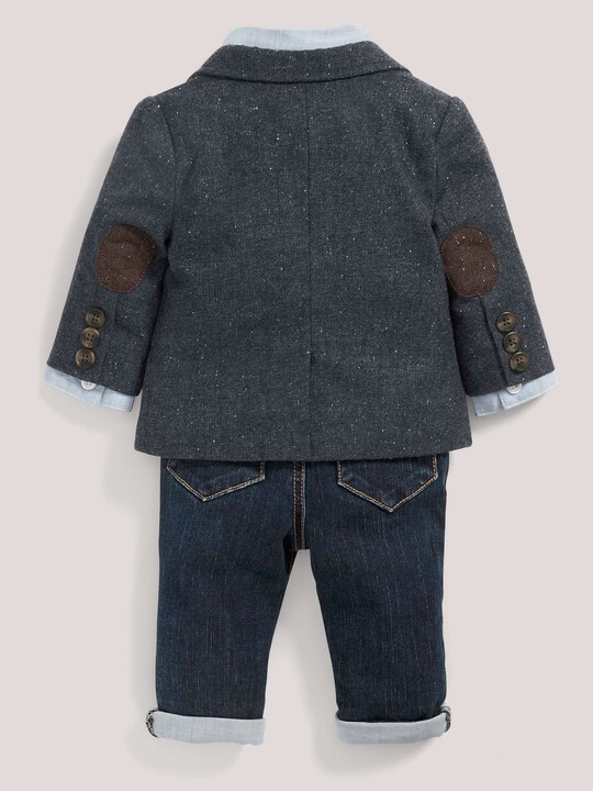 Occasion Tweed Blazer, Shirt, Tie & Jeans Set image number 3