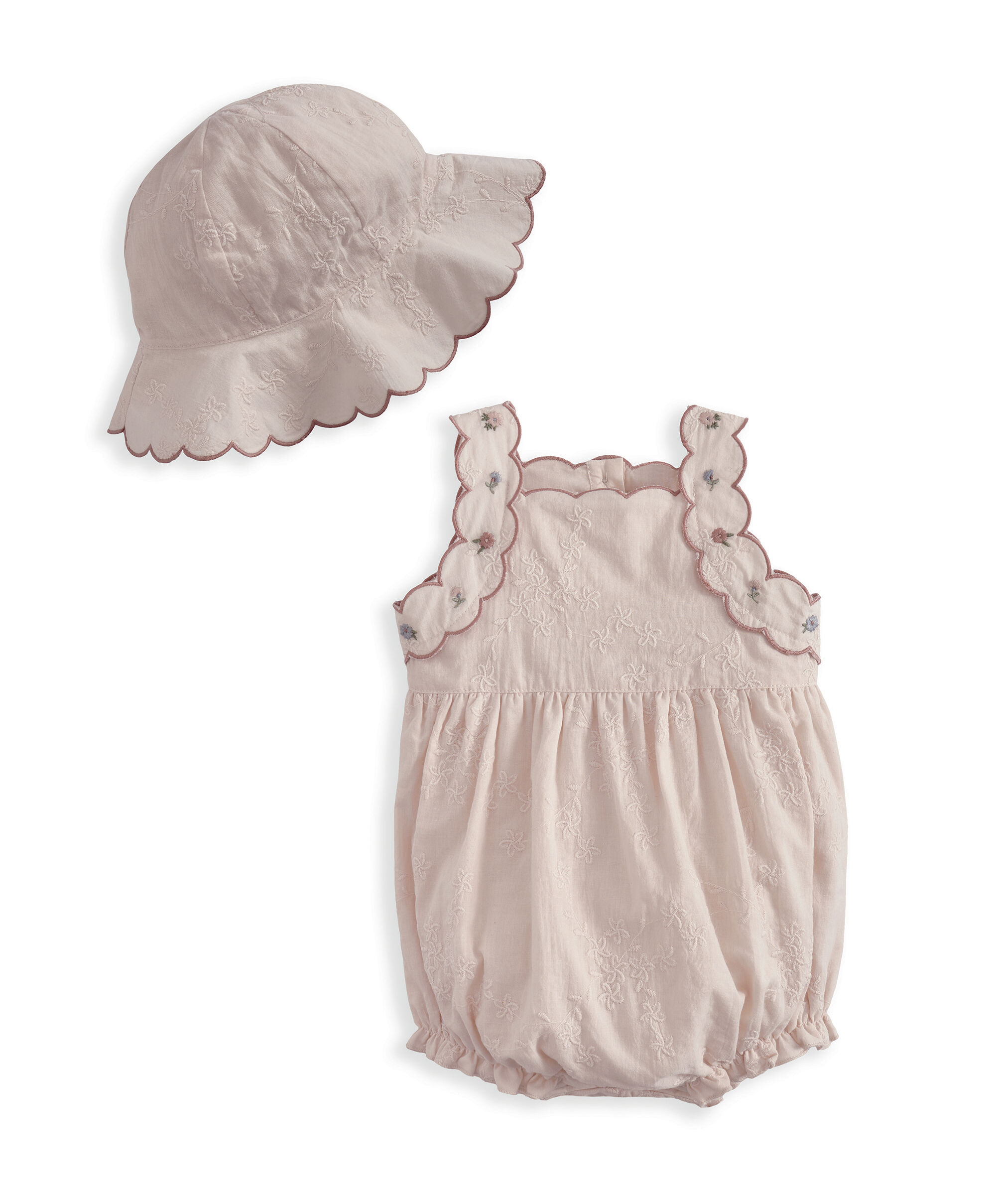 French Pink Romper & Sun Hat image number 2