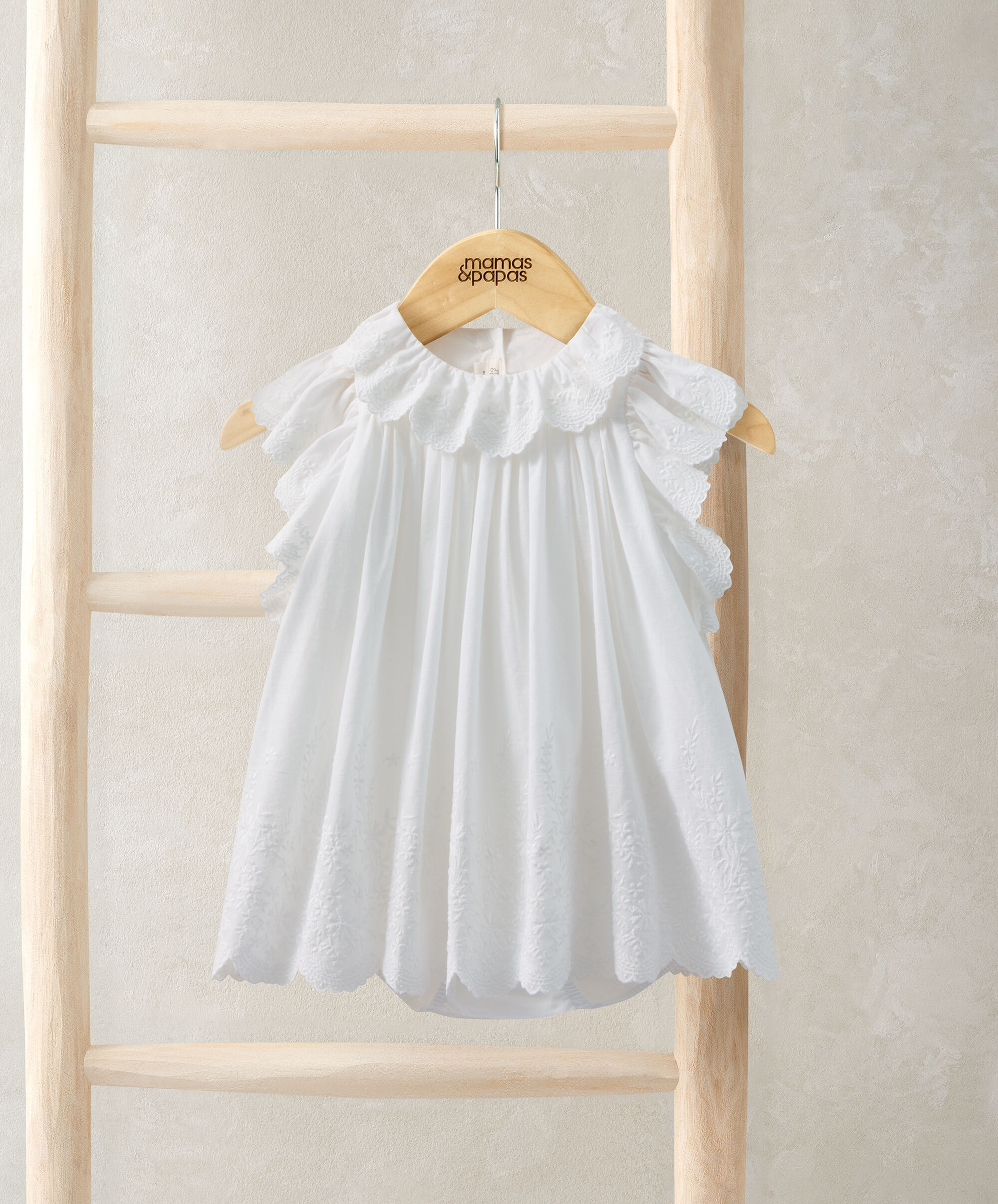 Embroidered Frill Bodysuit Dress image number 1