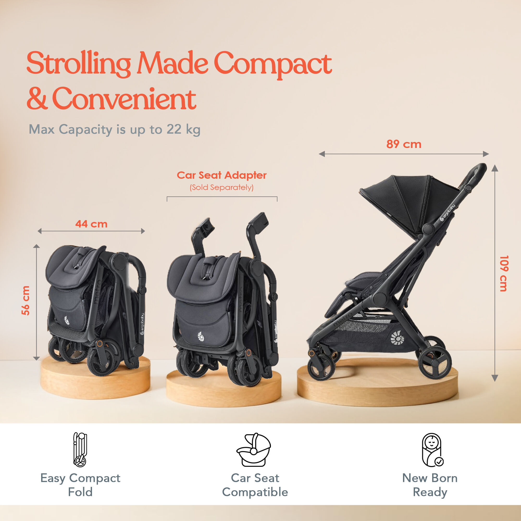 Ergobaby Metro 3 Stroller- Onyx Black image number 8