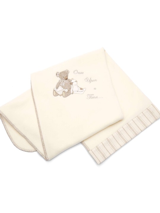 Once Upon A Time - Neutral Large Embroidered Fleece Blanket (L: 160 x W: 120cm) image number 1