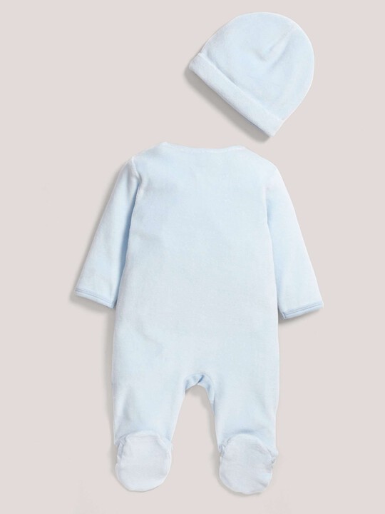 Loved Design Velour All-In-One with hat Sand- 3-6 months image number 5