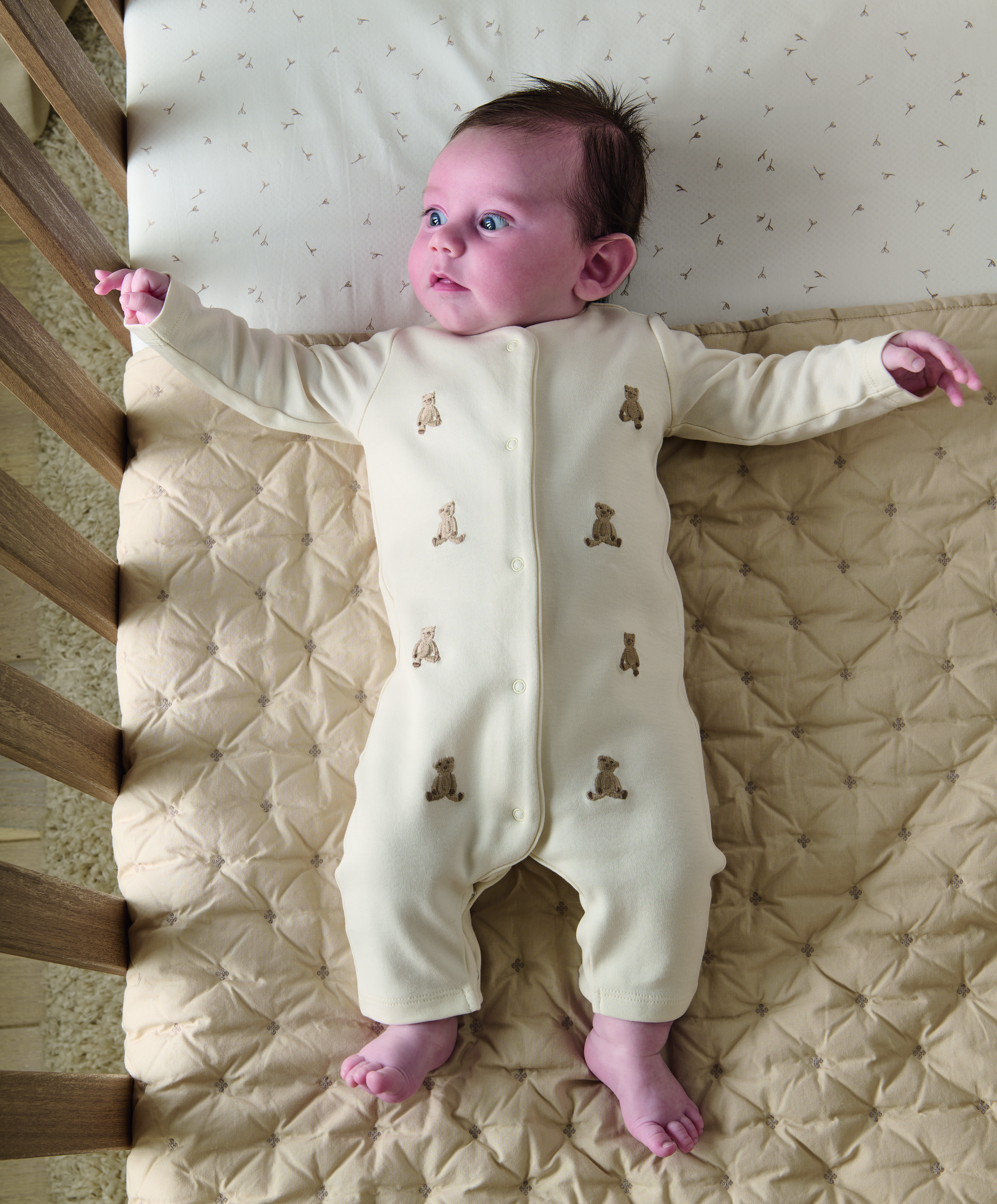 Embroidered Teddy Bear Romper image number 5