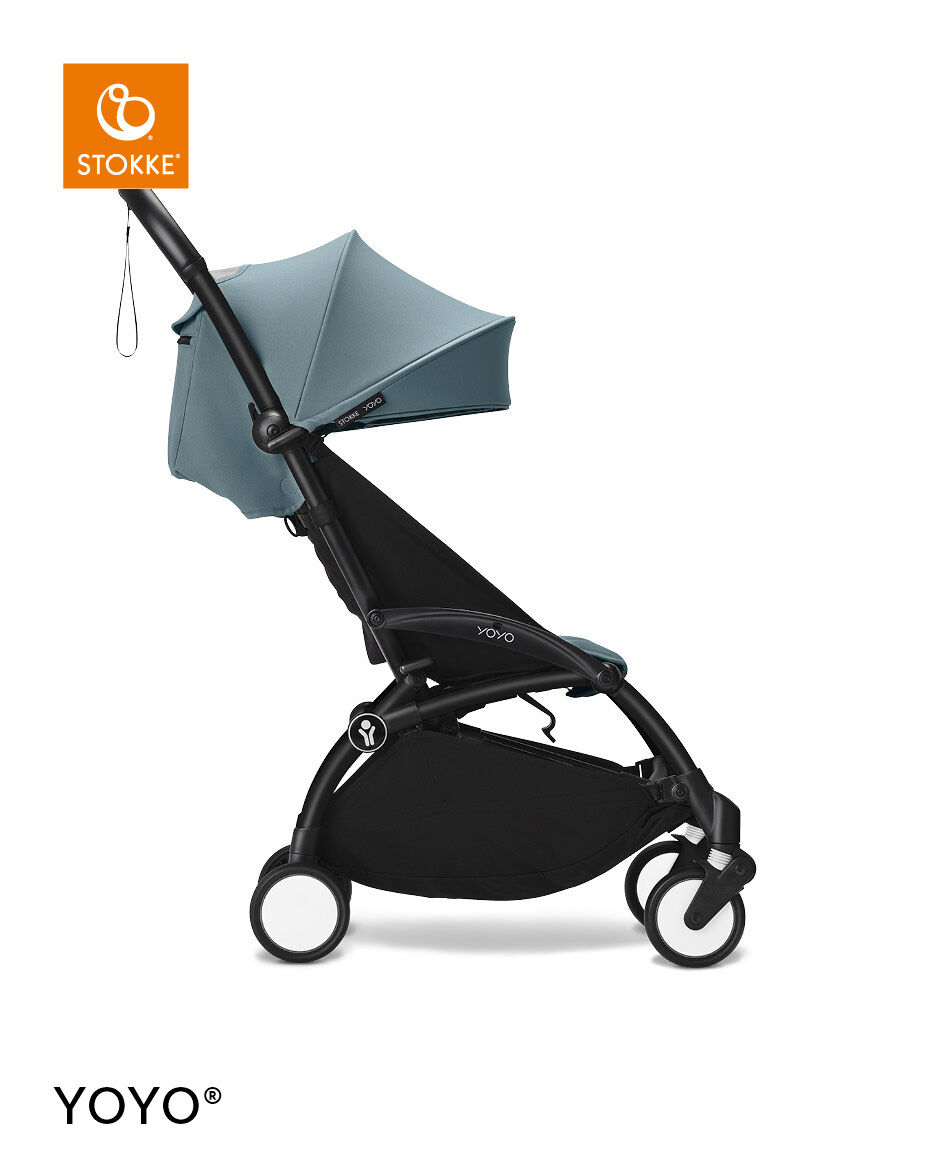 Stokke YOYO3 Black Frame with 6+ Color Pack - Aqua & Cup Holder (3 Pieces) image number 1