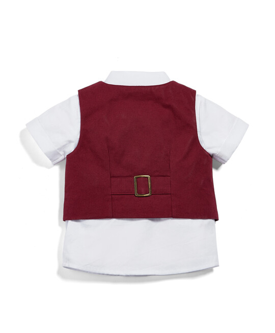 Shirt & Berry Waistcoat Set image number 2