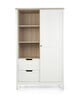 Harwell 4 Piece Cotbed with Dresser Changer, Wardrobe, and Essential Fibre Mattress Set- White image number 4
