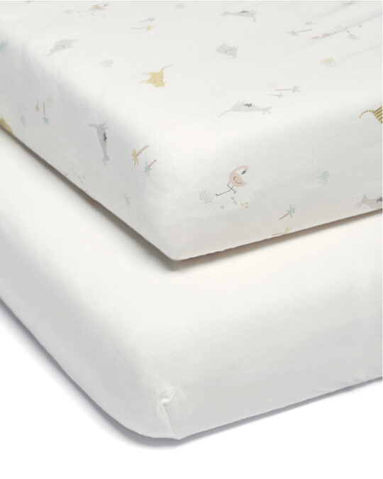 Cotbed Fitted Sheets (Pack of 2) - Wildly Adventures image number 1