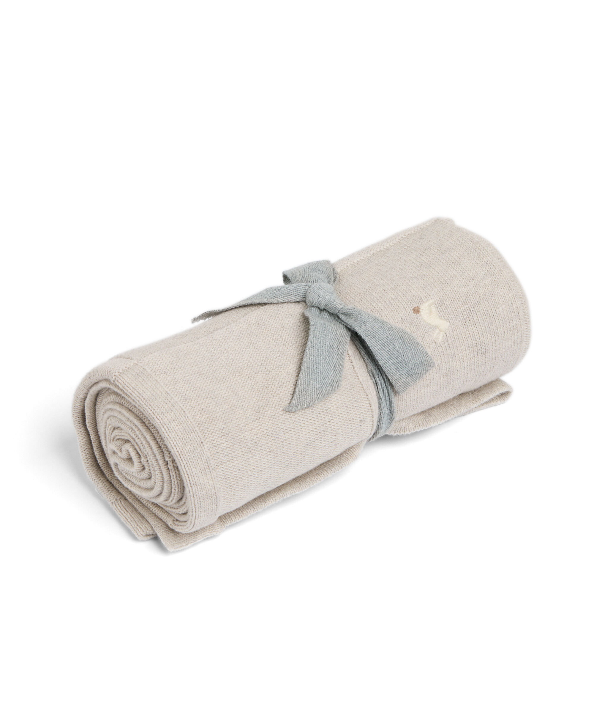 Knitted Blanket - Bunny Grey image number 1