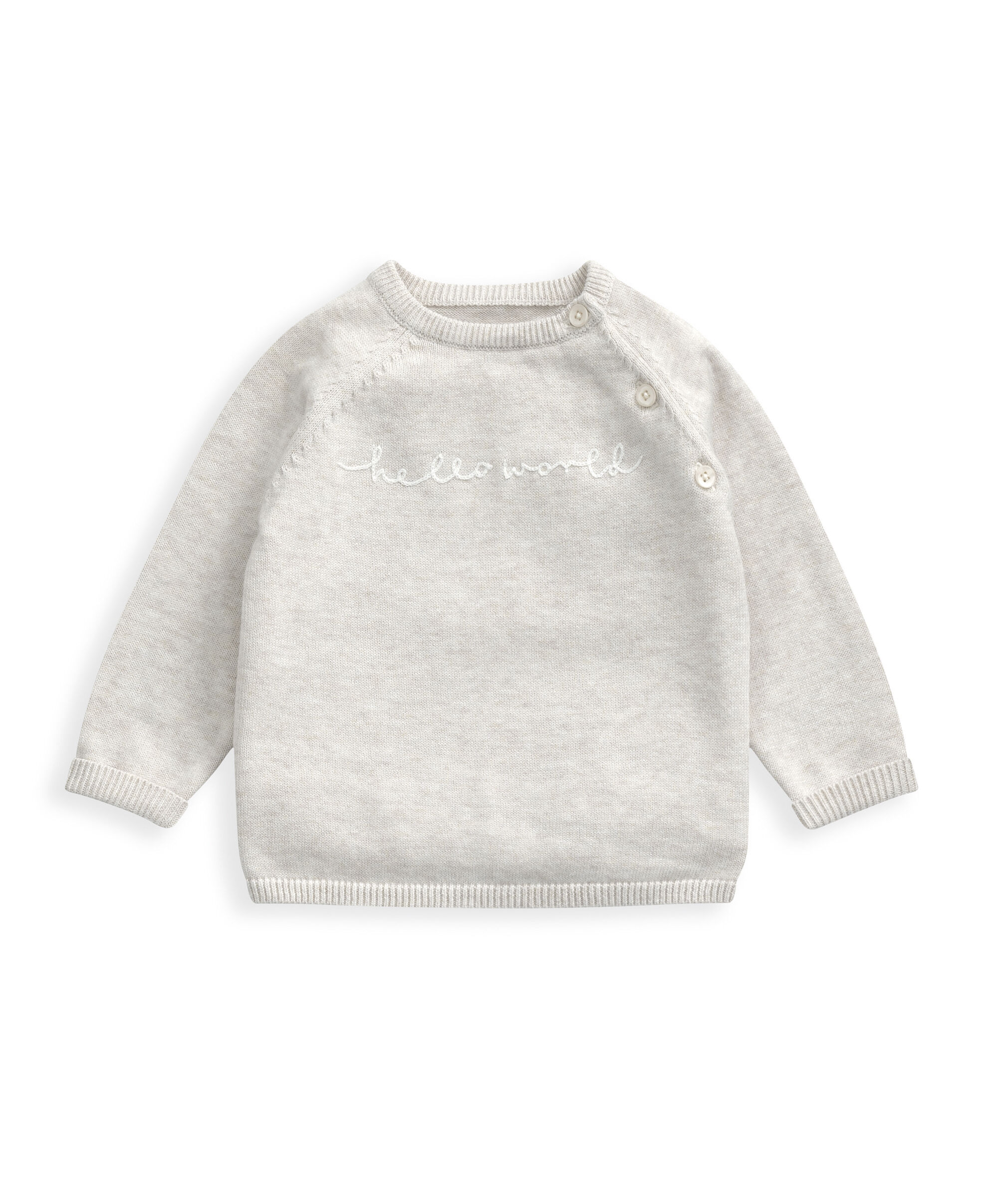 2 piece White Hello World Knit Set image number 4