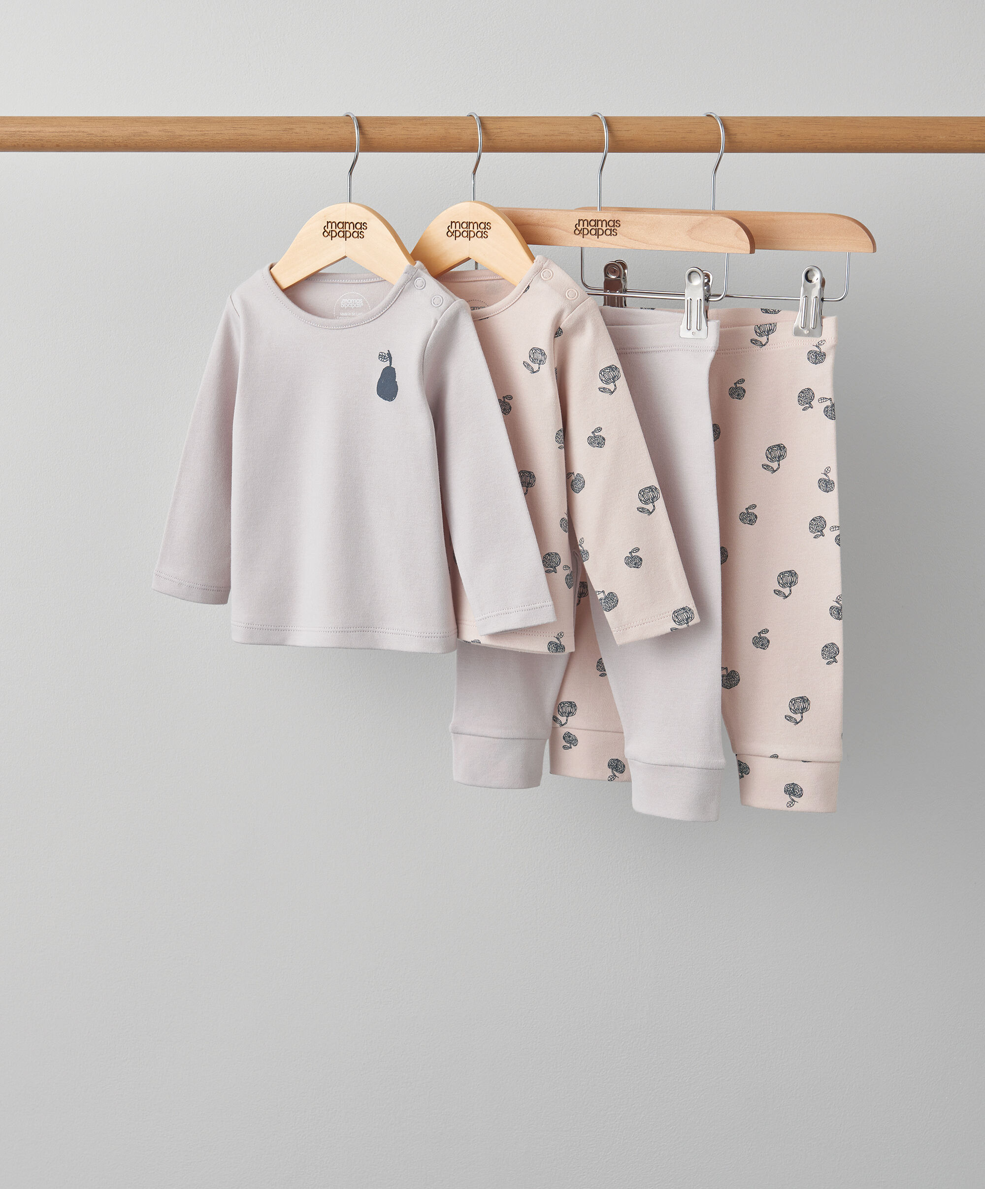 2 Pack Long Sleeve Fruit Pyjamas image number 1