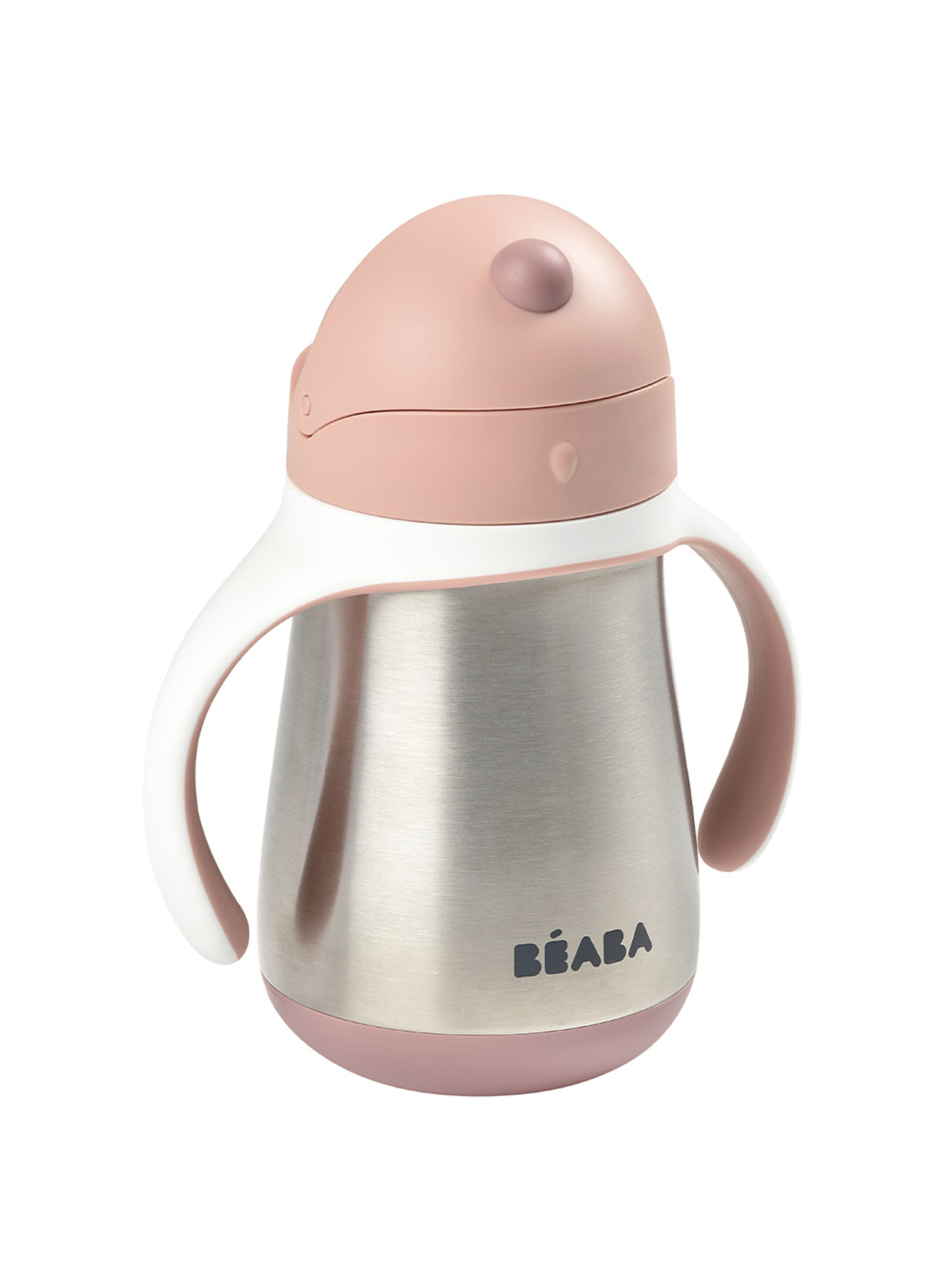 Beaba Stainless Steel Straw Cup - Old Pink image number 2