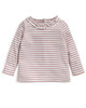 Pink Stripe Frill T-shirt image number 1