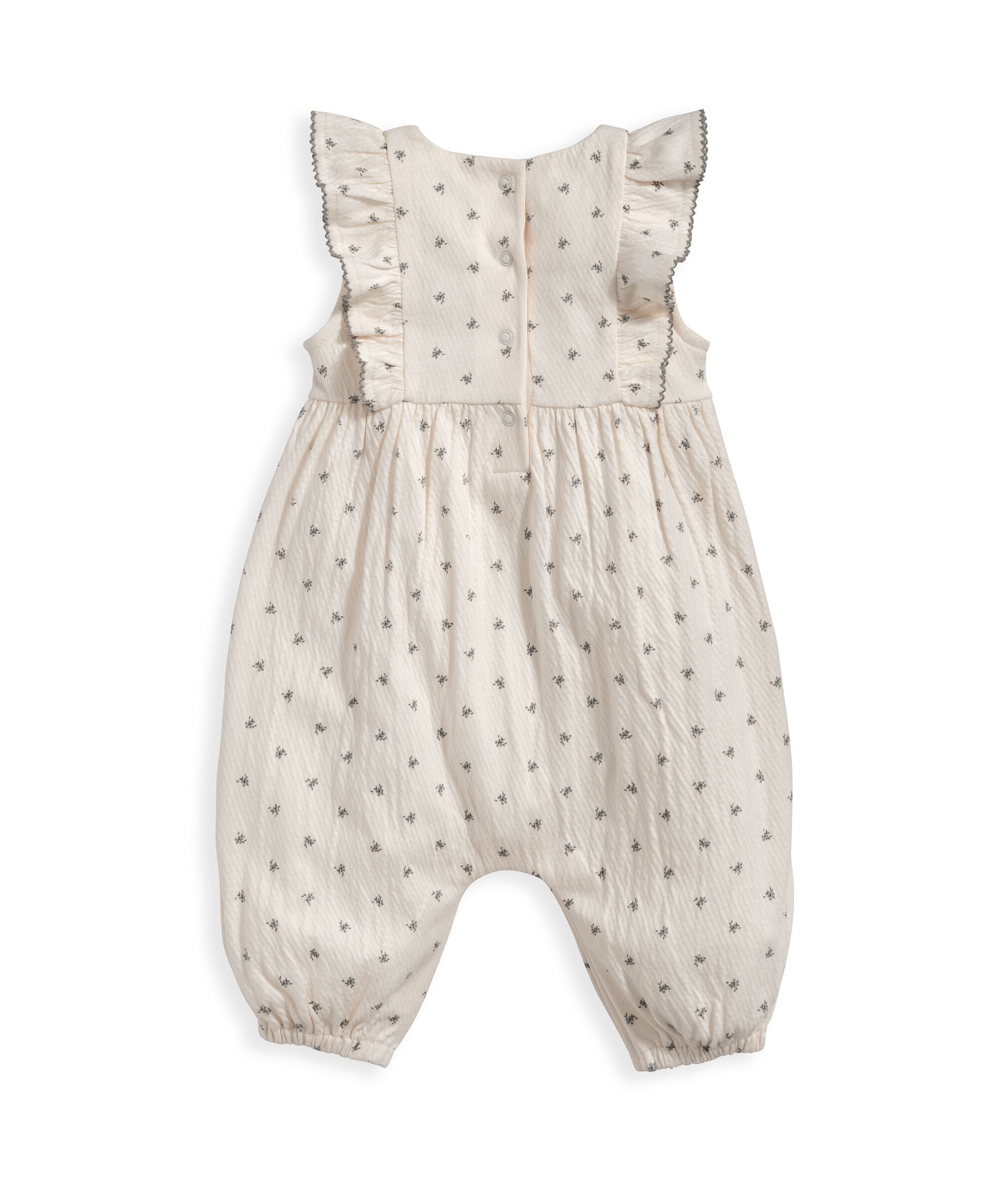 Ditsy Frill Romper - Blue image number 3