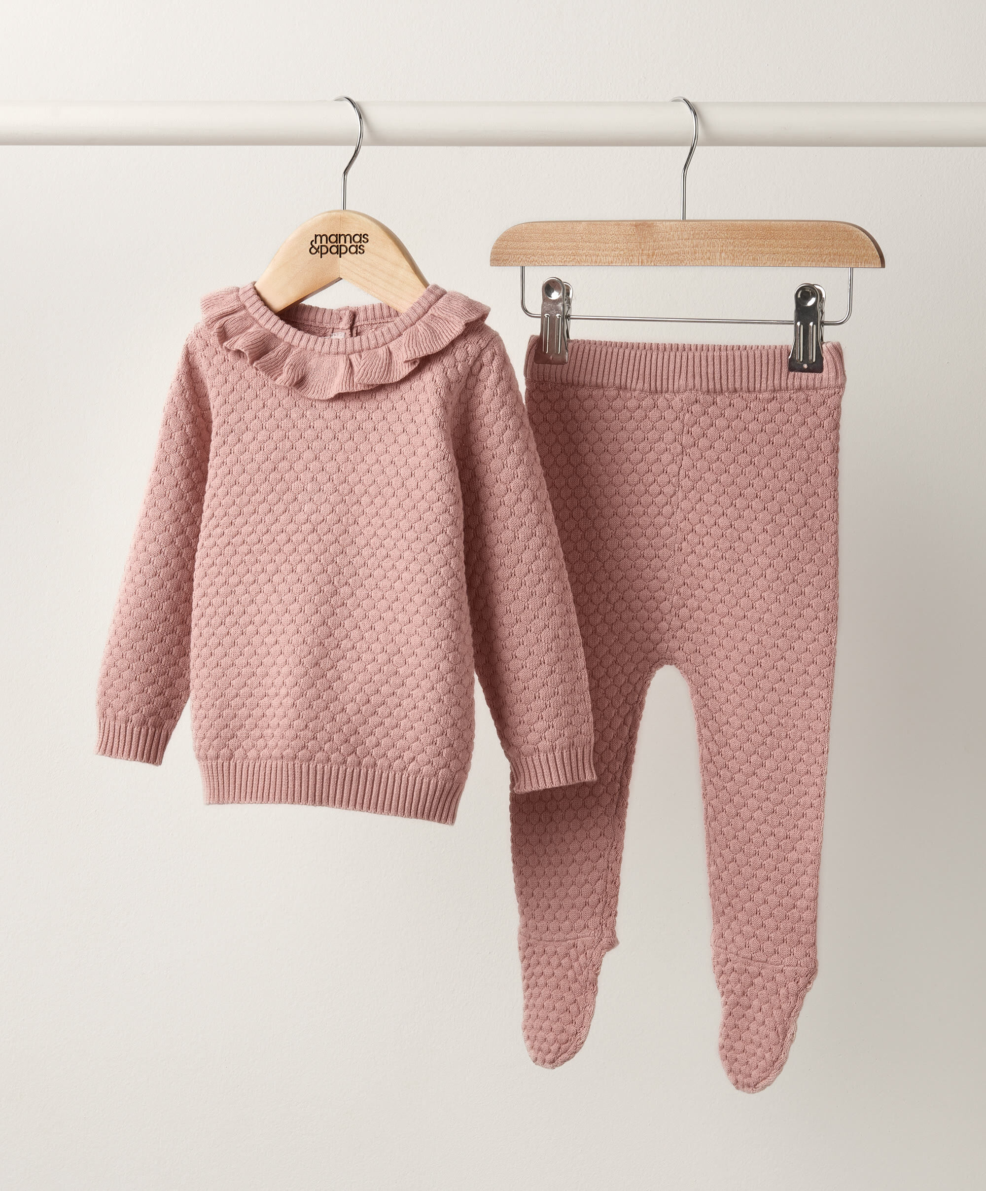 Pink Knitted 2 Piece Set image number 5