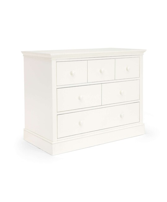 Oxford Wooden 6 Drawer Dresser & Baby Changing Unit - White image number 7