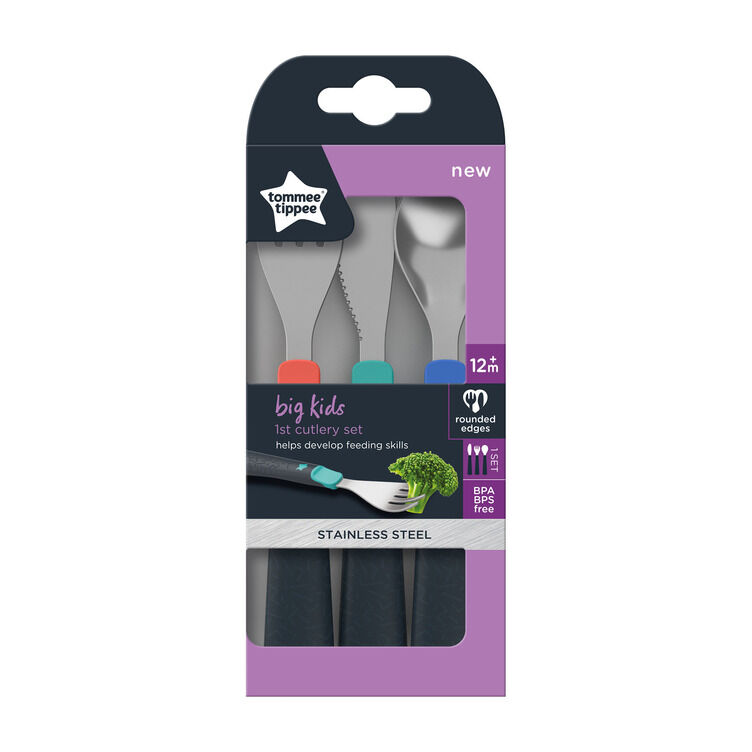 Tommee Tippee Big Kids First Cutlery Set, 12 m+ image number 2